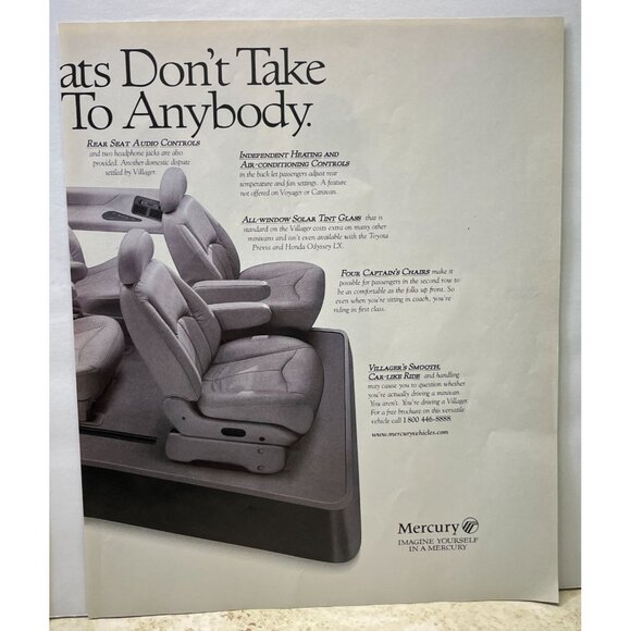 Mercury Villager LS Minivan Vintage Print Ad 1996 2 Page Auto Car - Picture 5 of 6